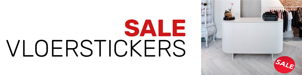 Sale vloerstickers, korting actie bodemstickers